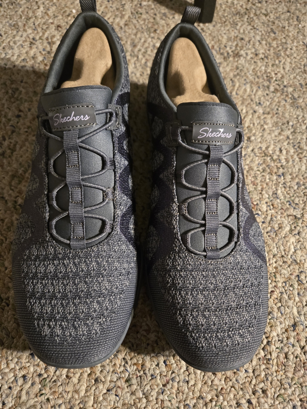 Skechers Women's Slip-On Athletic Shoes in Charcoal Gray
